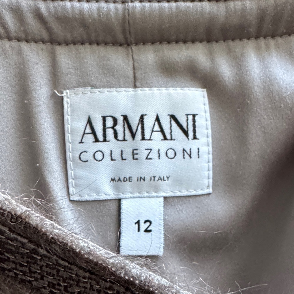 Armani Collezioni Taupe Wool Blazer size 12 - Picture 8 of 10